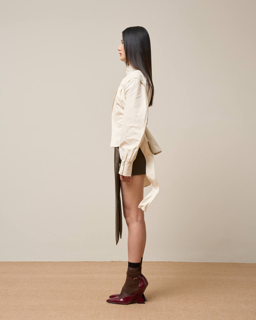 Vol.3 Ch.2 Asymmetrical Drape-Tie Mini Skirt