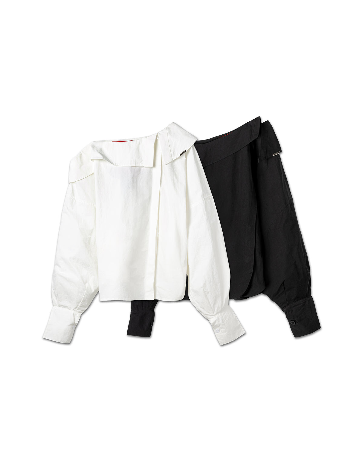 Vol.3 Ch.2 Off-shoulder Collared Cotton Shirt
