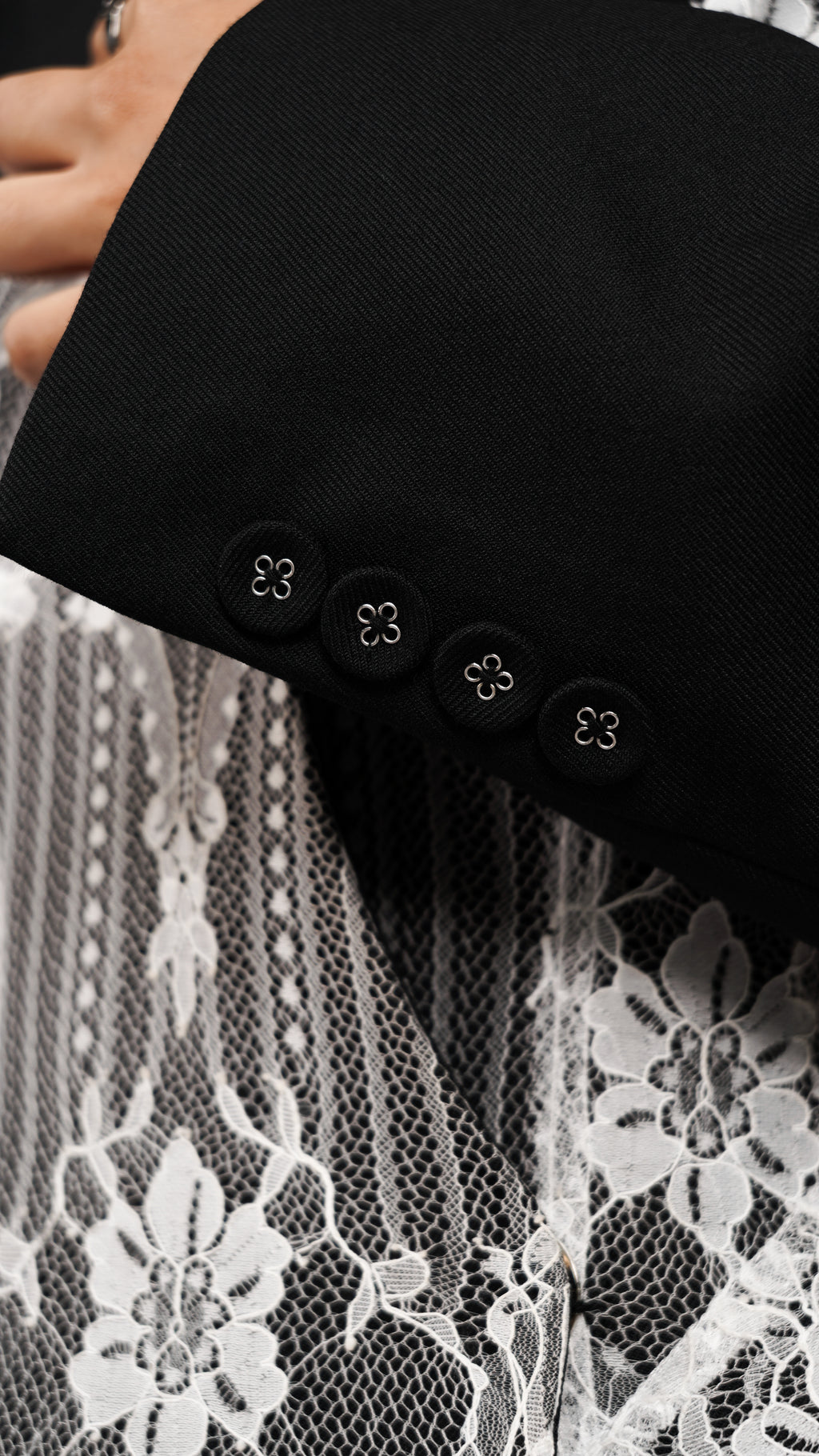 Lace Panel Blazer