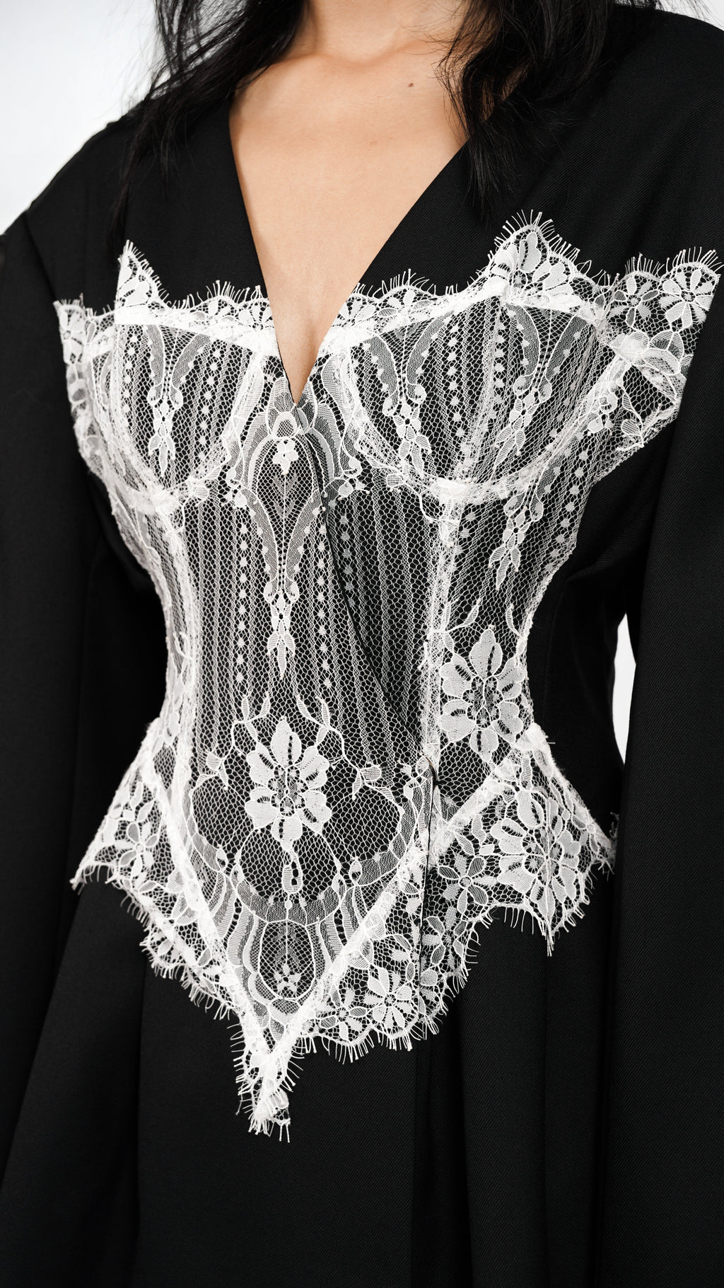 Lace Panel Blazer