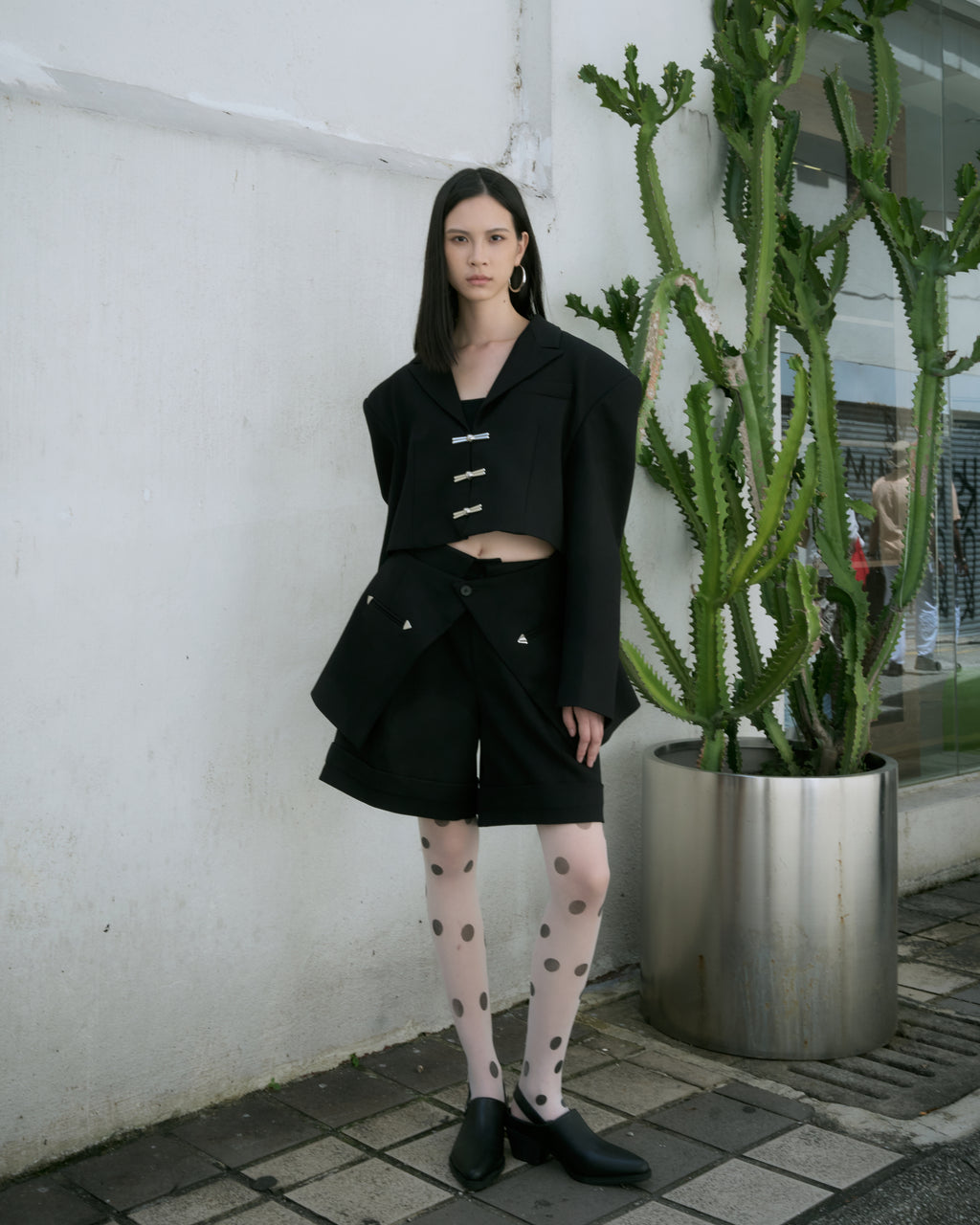 Cut-Out Tailored Blazer