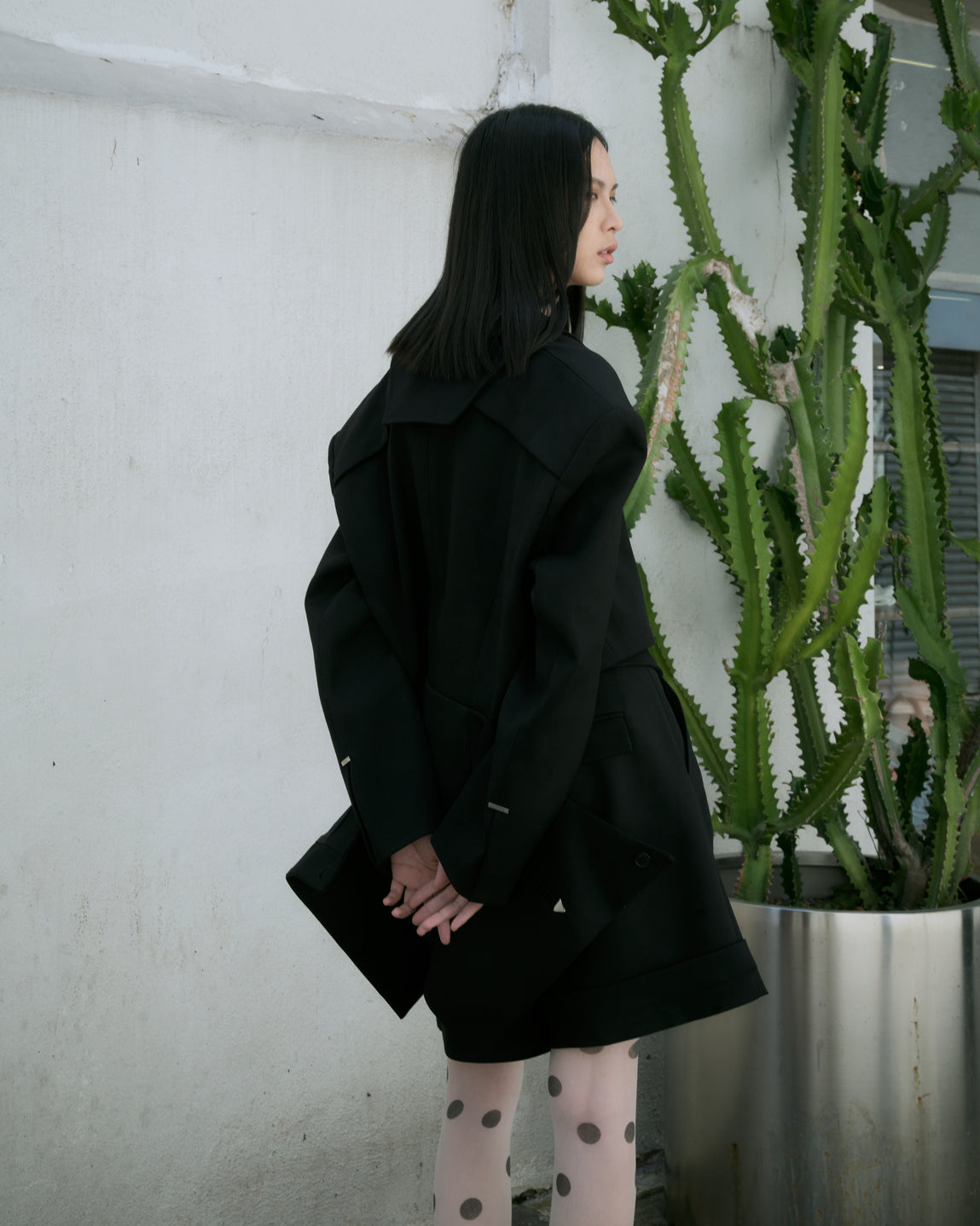 Cut-Out Tailored Blazer