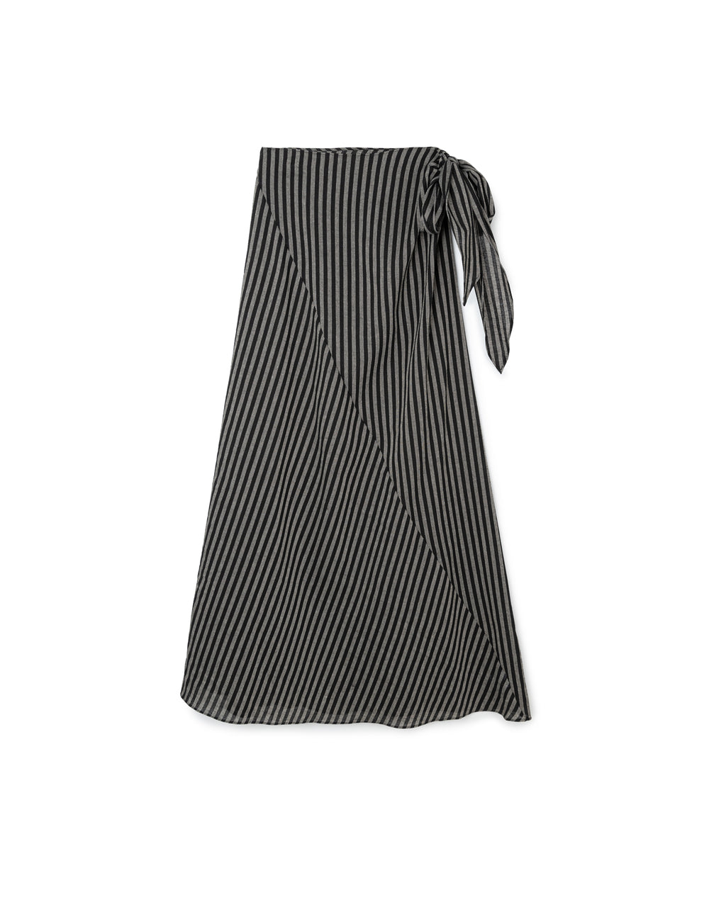 Side Tie Striped Skirt