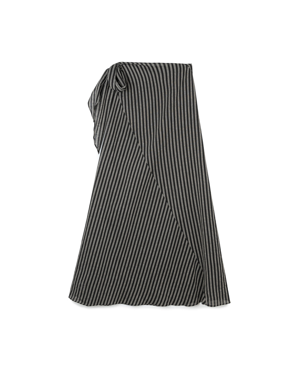 Side Tie Striped Skirt