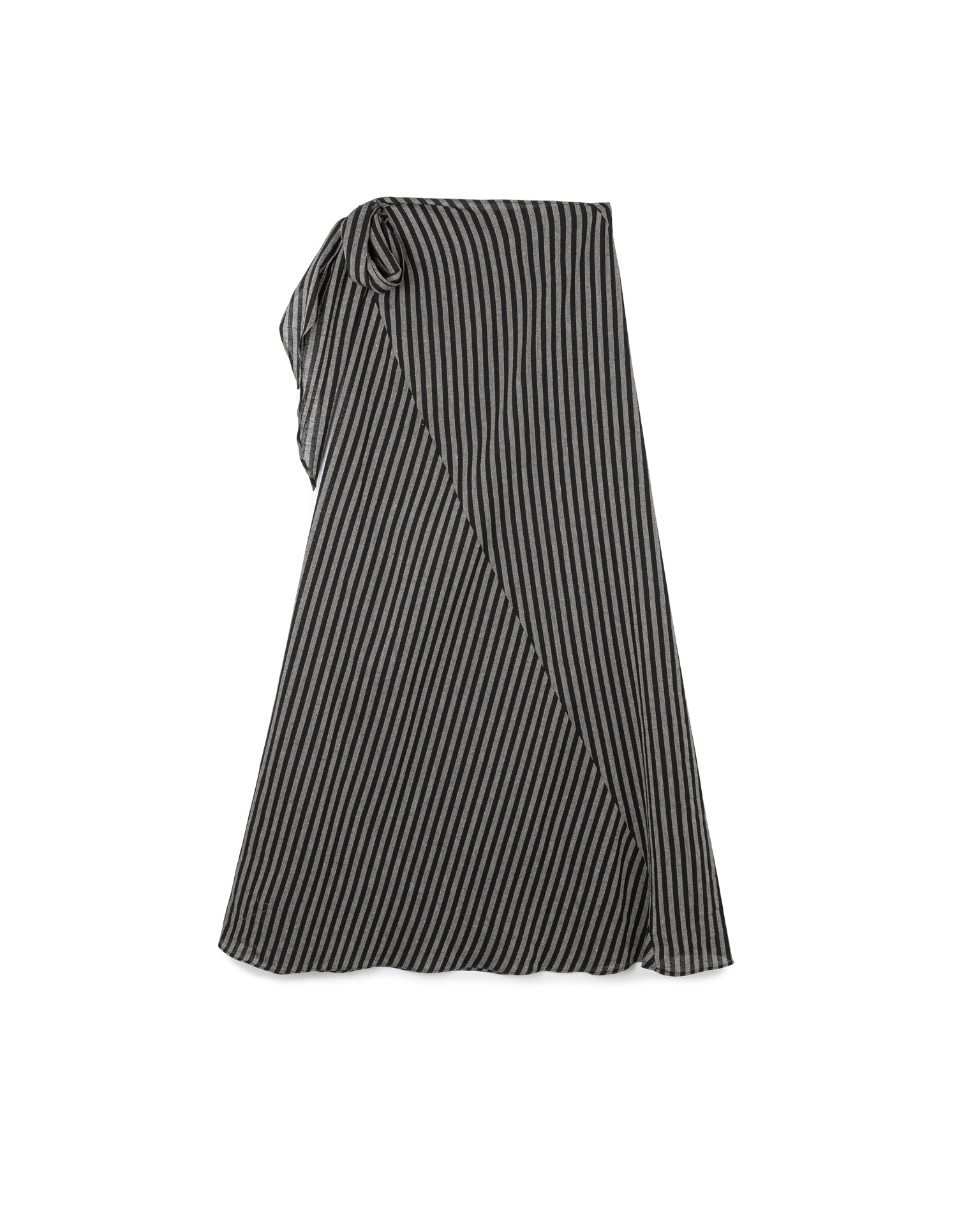 Side Tie Striped Skirt