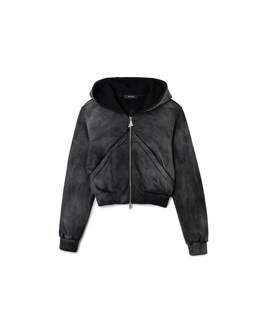 Washed Zip-up Hoodie