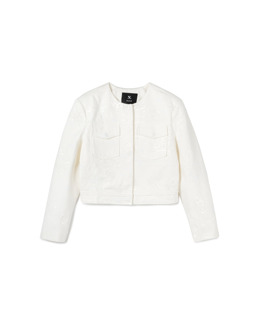 Embroidered Textured Coat