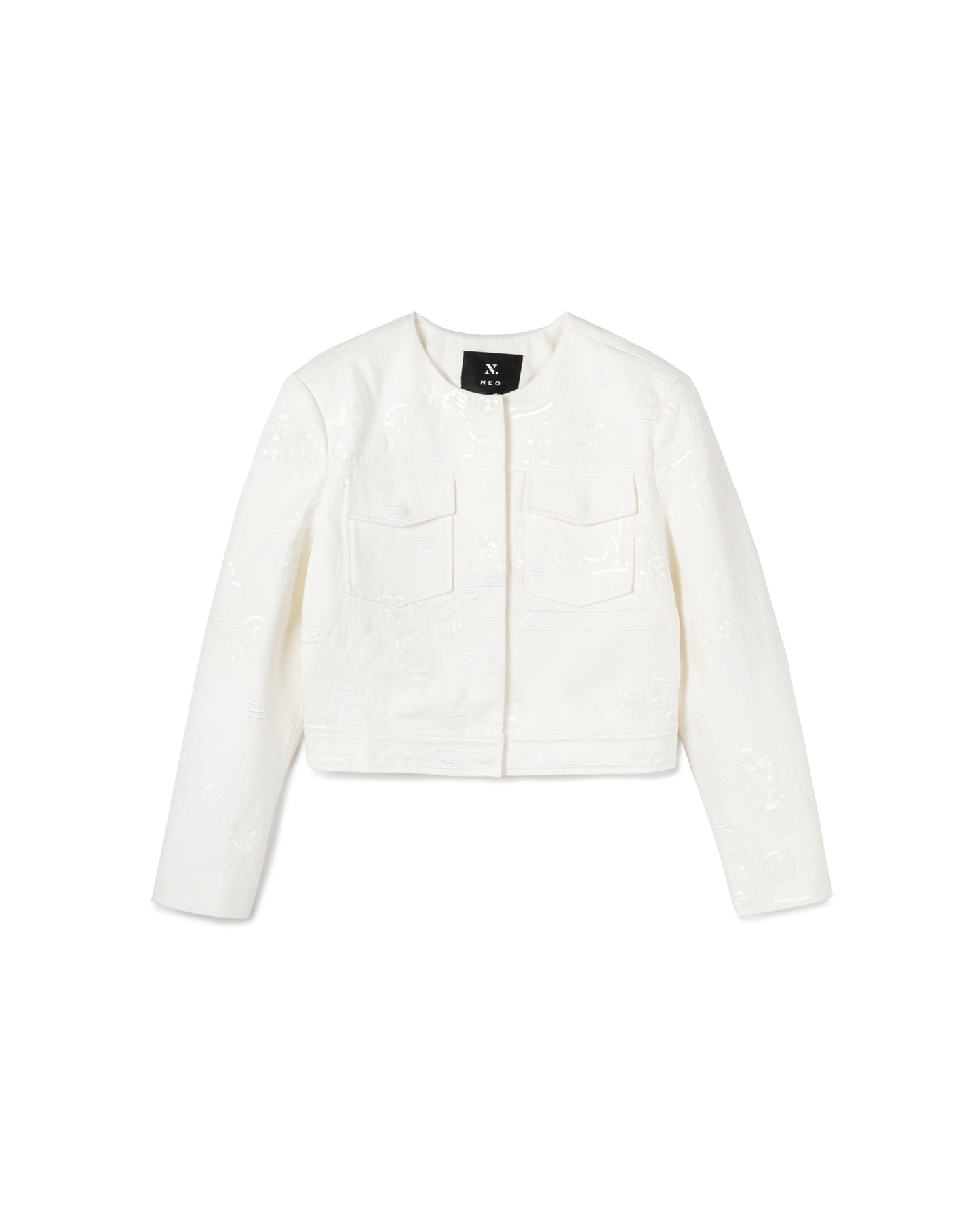 Embroidered Textured Coat