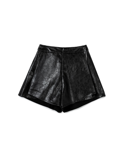 Leather Hight Waist Short