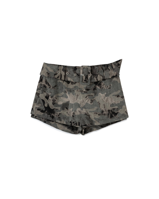 Camo Belted Short
