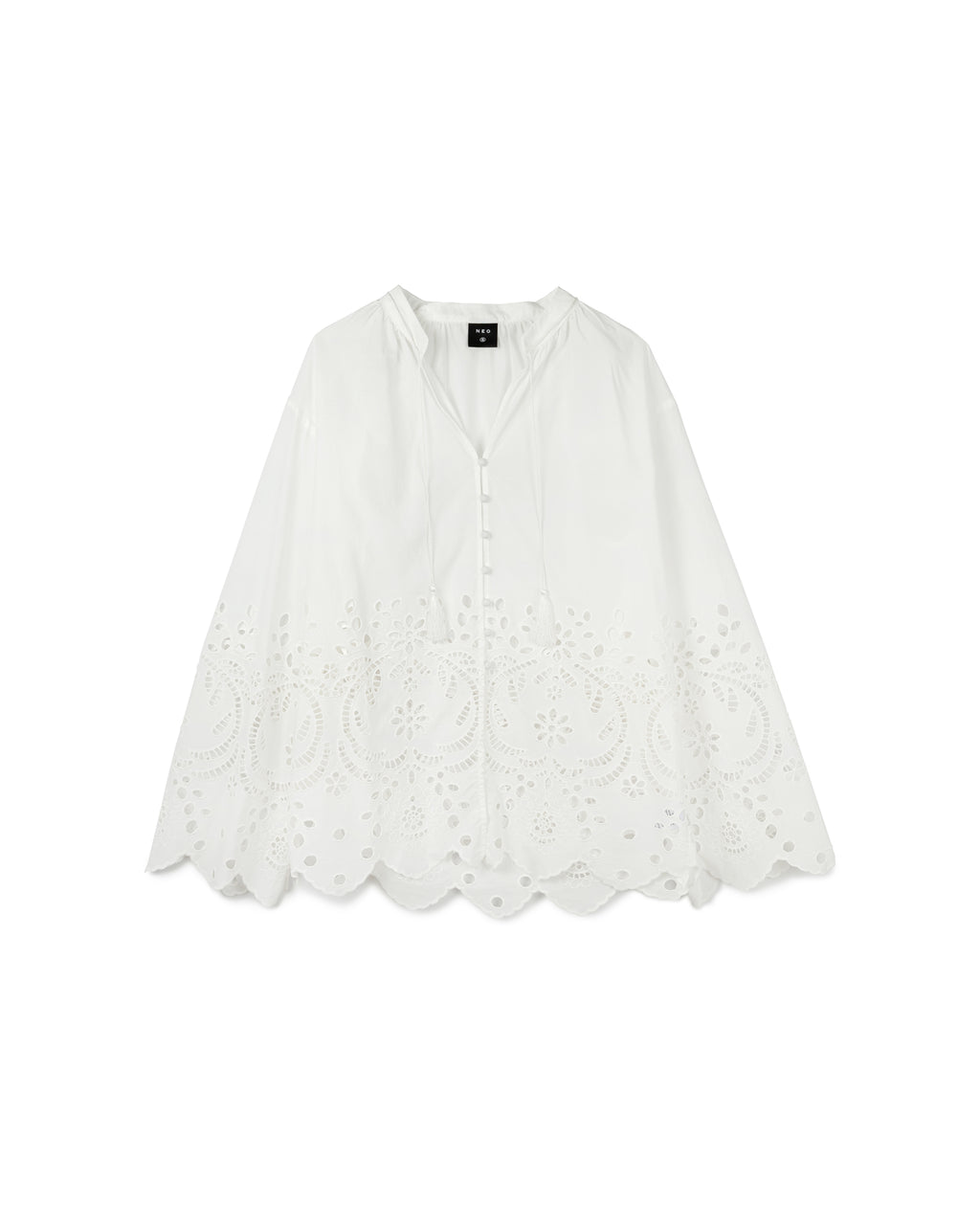 Cutwork Embroidery Boho Blouse