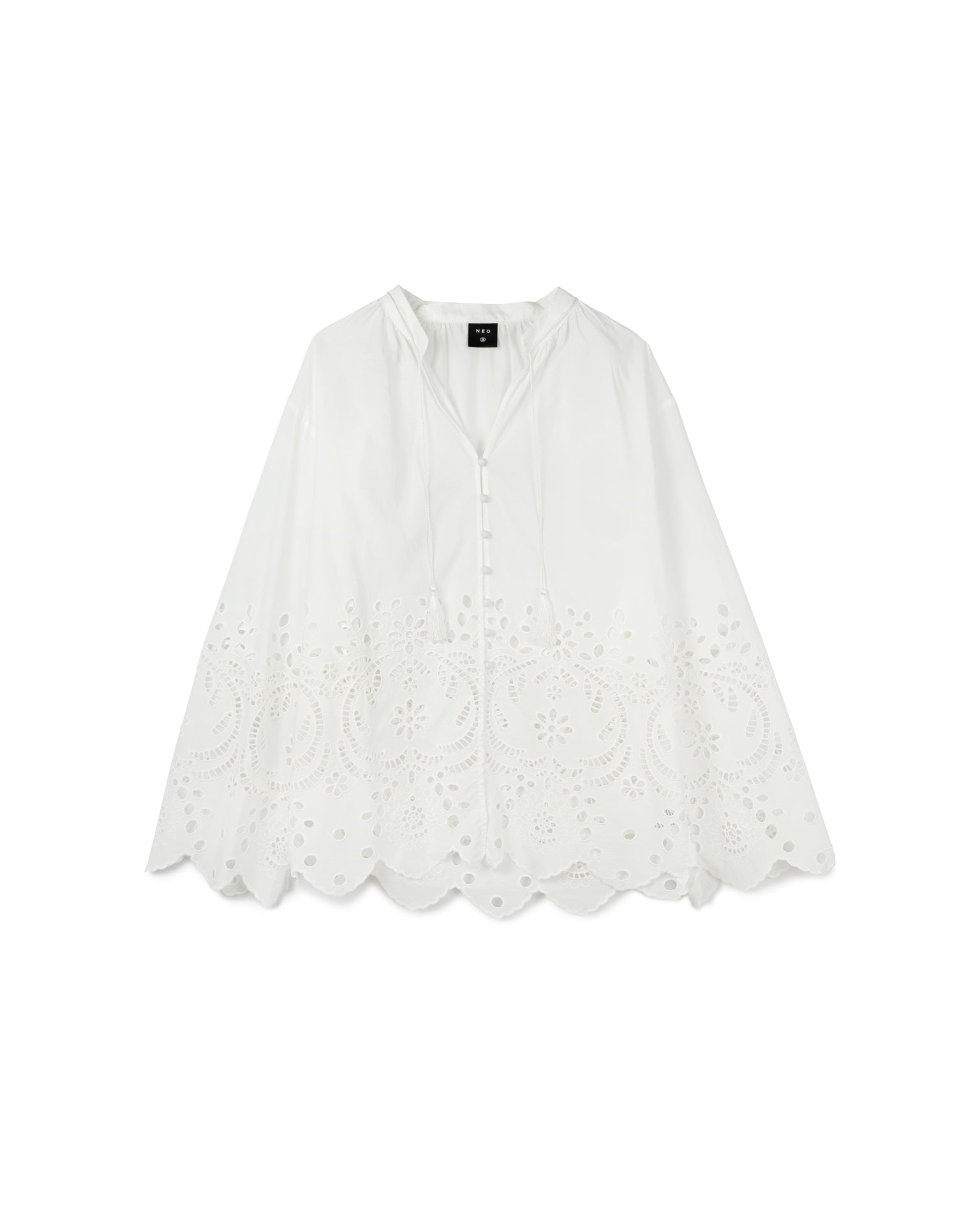 Cutwork Embroidery Boho Blouse