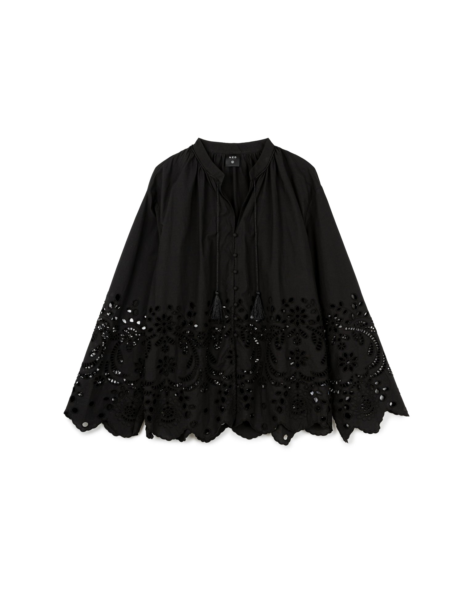 Cutwork Embroidery Boho Blouse