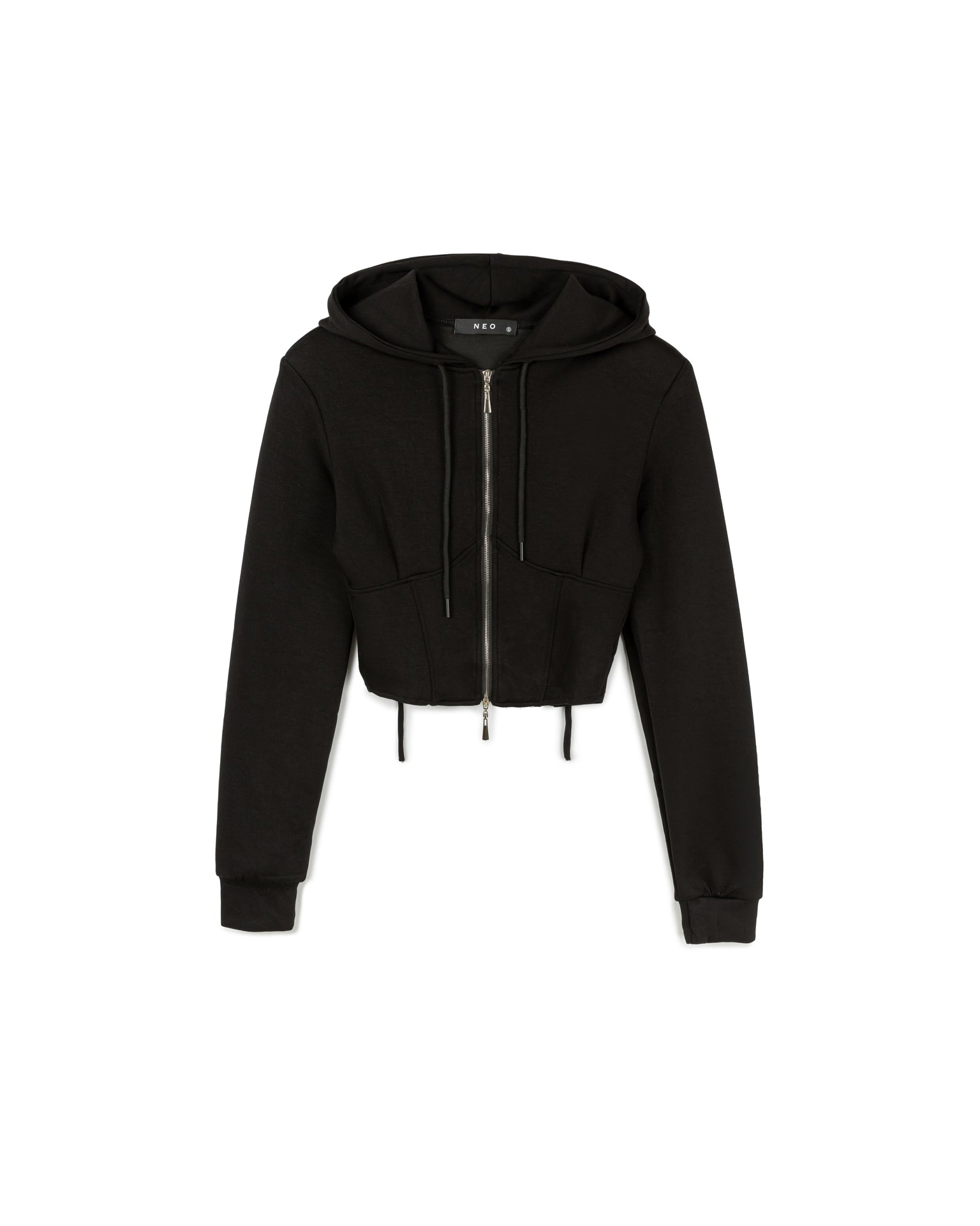 Zip-Up Cropped Hoodie