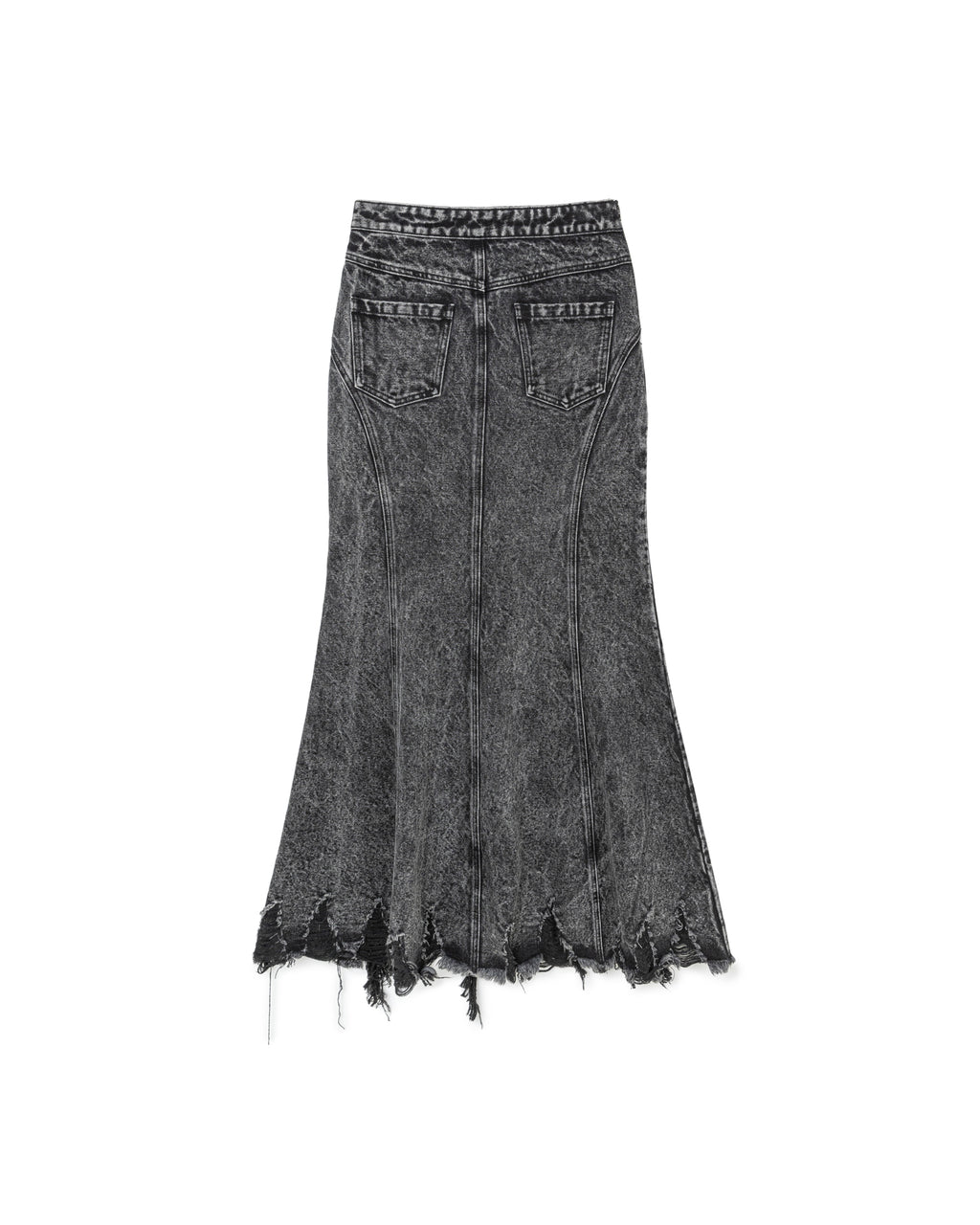 Washed Denim Mermaid Skirt
