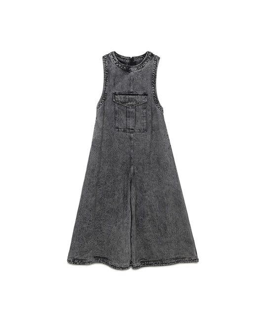 Washed Denim Maxi Dress