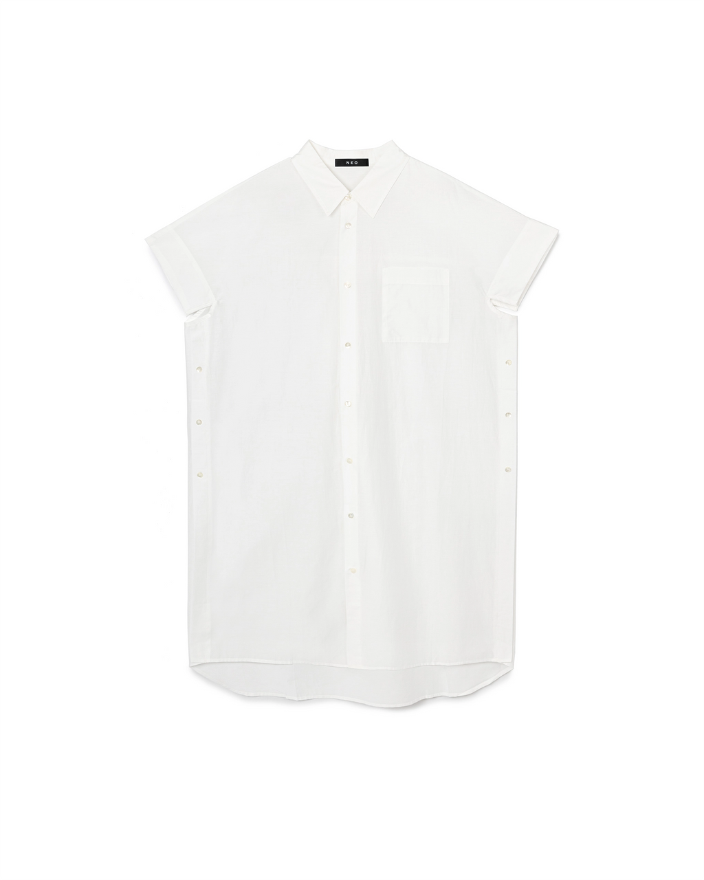 Buttoned Sleeveless Shirt