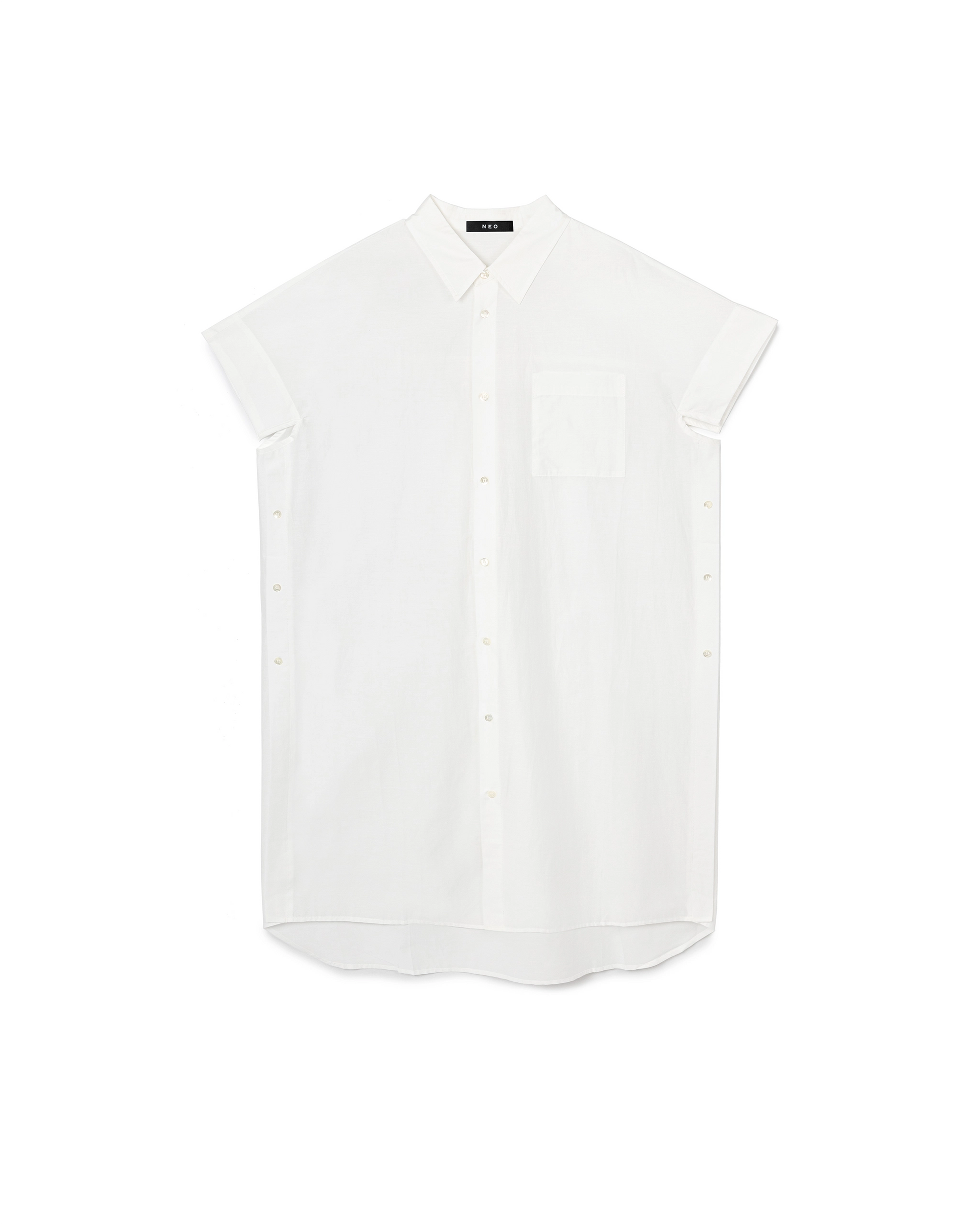 Buttoned Sleeveless Shirt