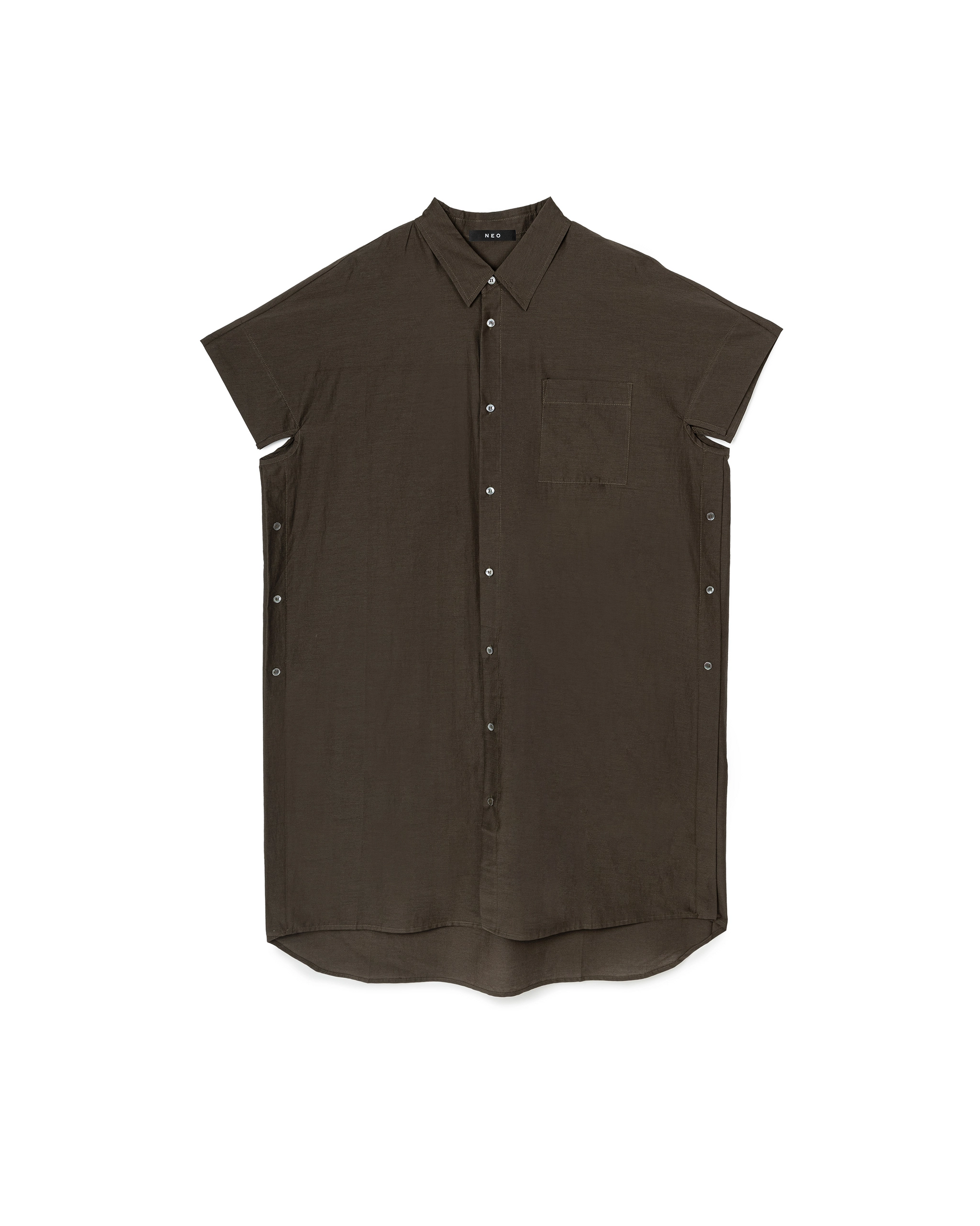 Buttoned Sleeveless Shirt
