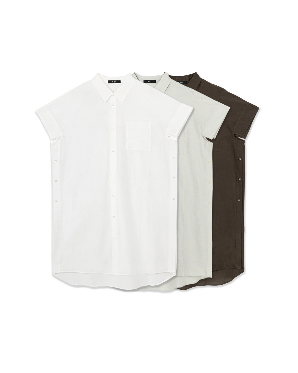 Buttoned Sleeveless Shirt