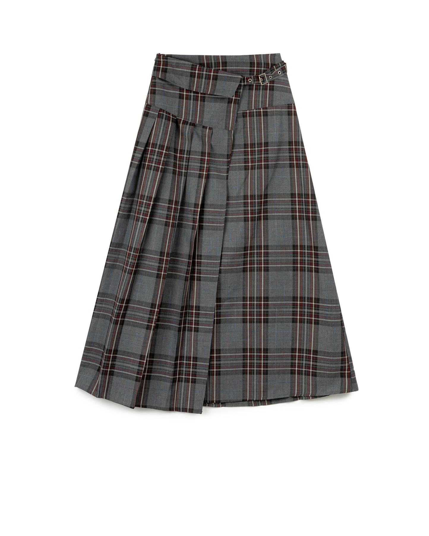 Checkered Pleated Skirt