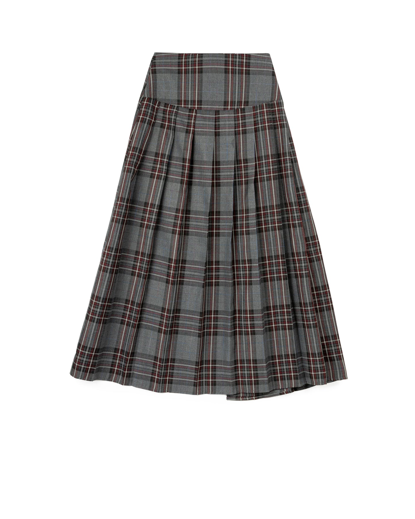 Checkered Pleated Skirt