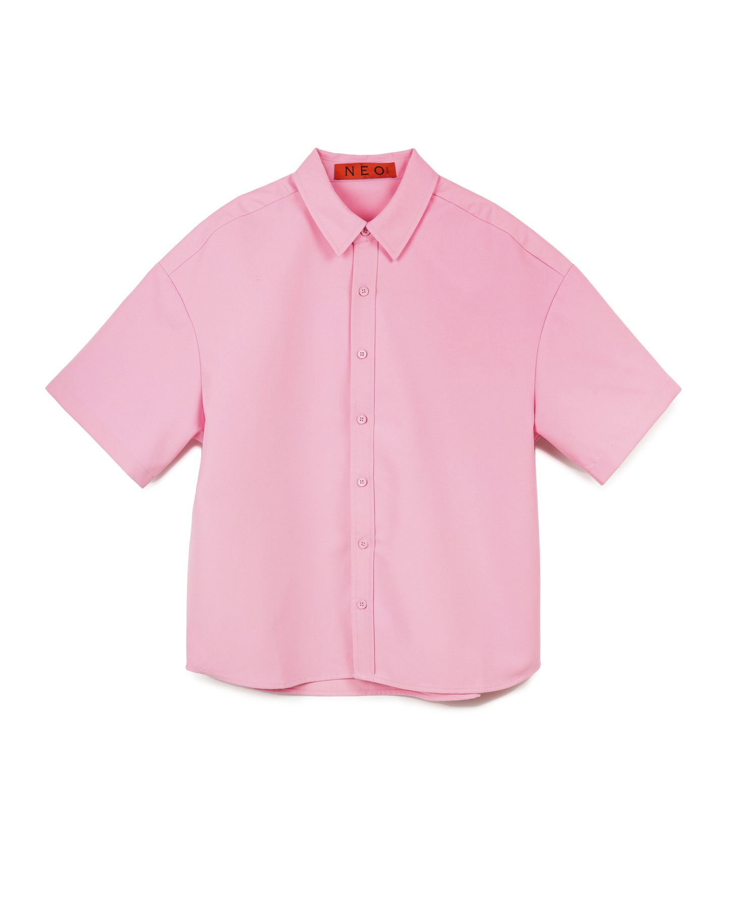 Solid Color Short Sleeve Shirt