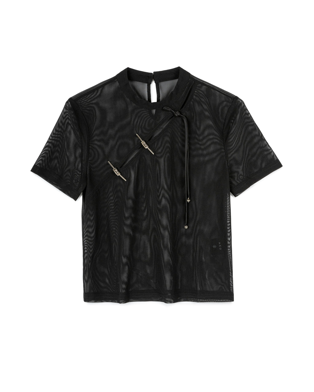 Mesh Cheongsam Top