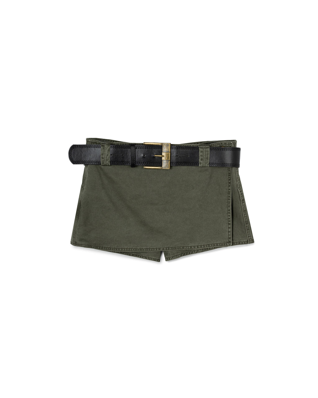 Belted Denim Skort