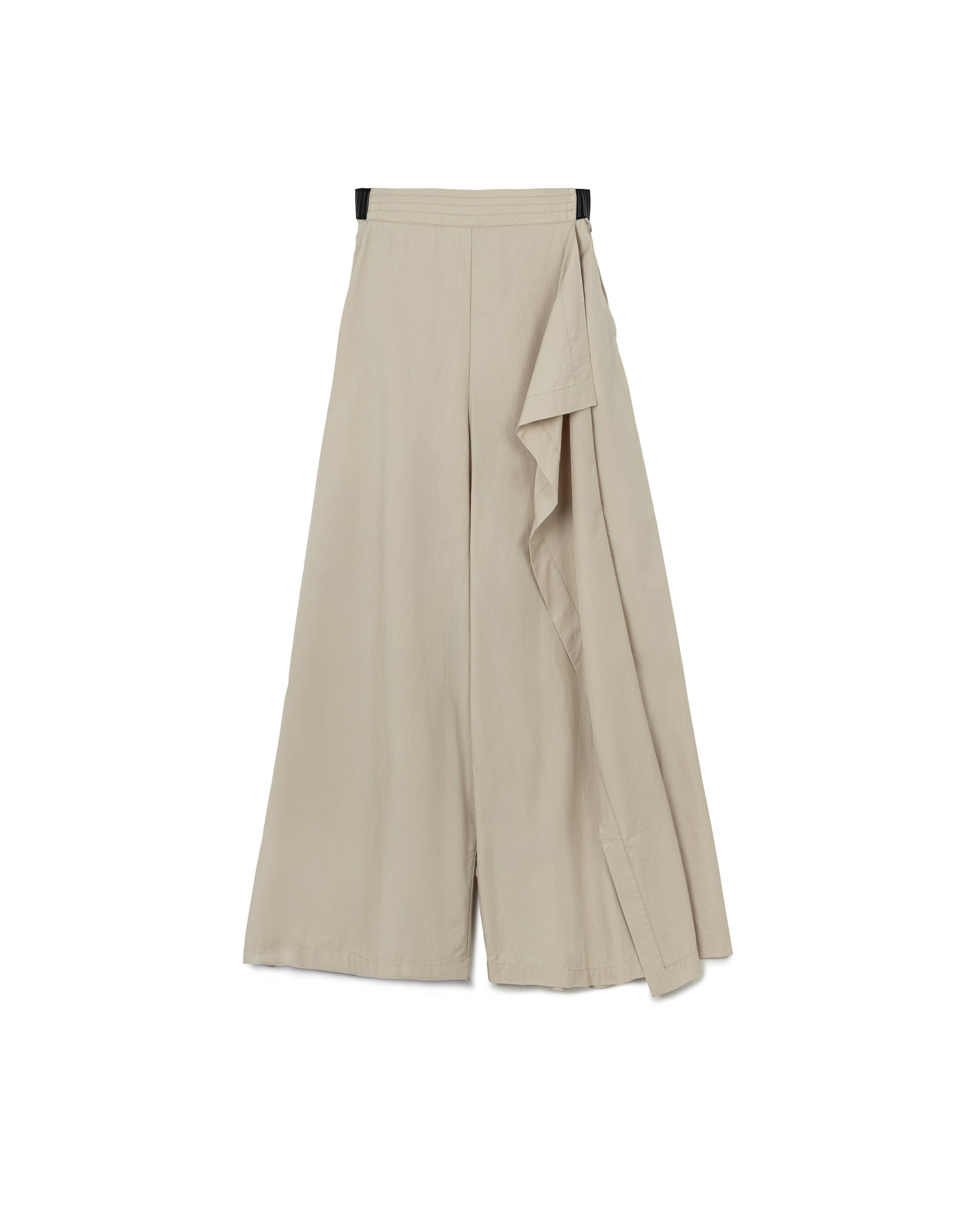 Contrast Waist Wrap Pants