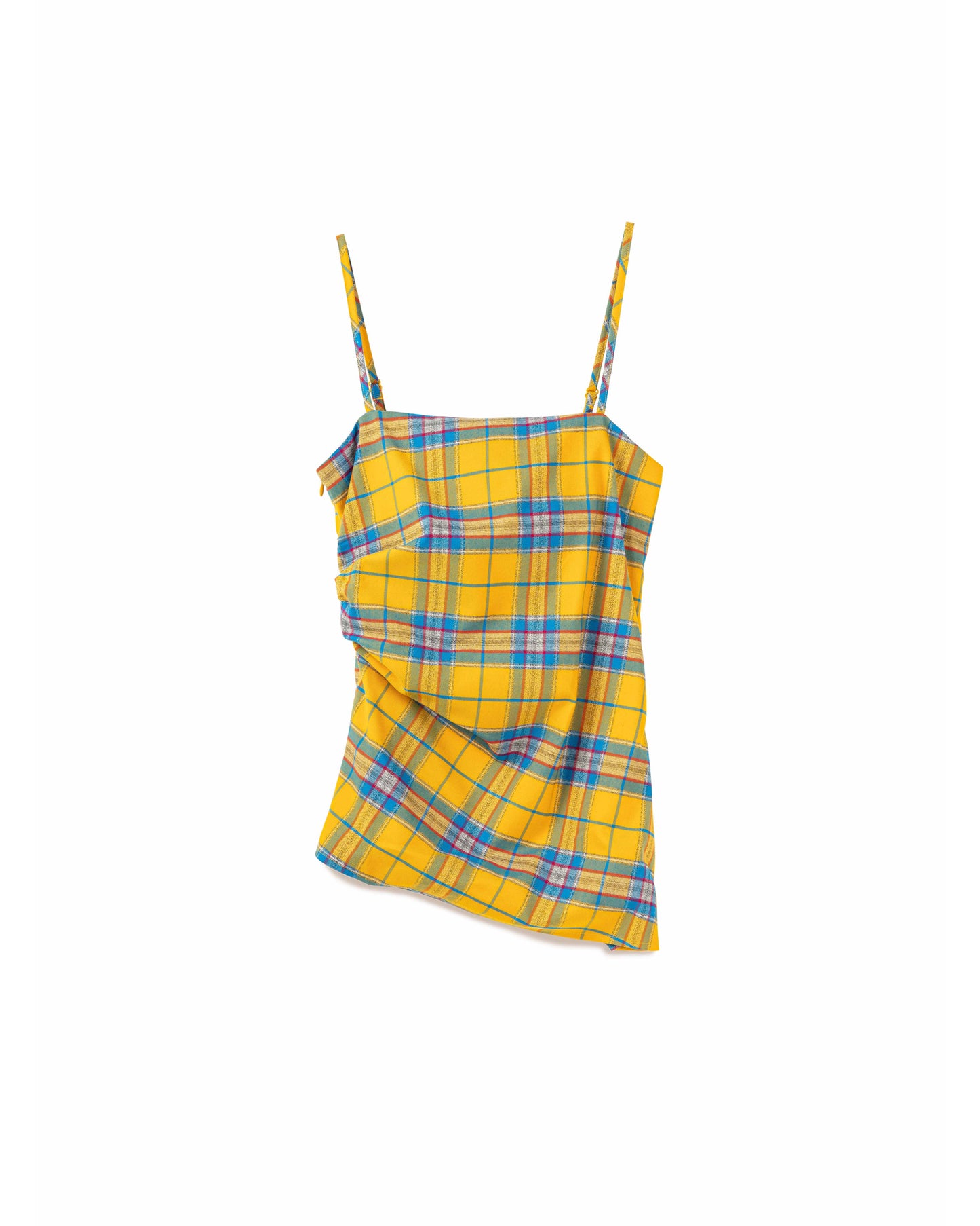 Checkered Irregular Strap Top