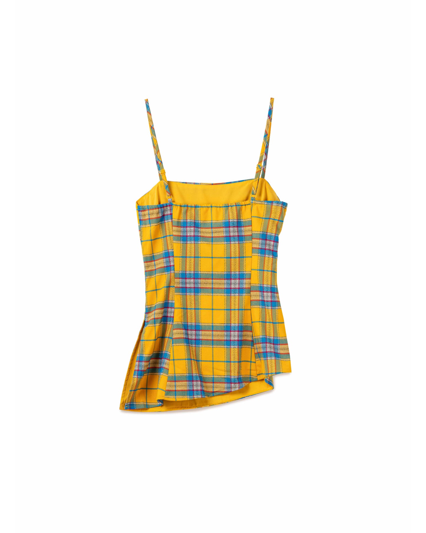 Checkered Irregular Strap Top