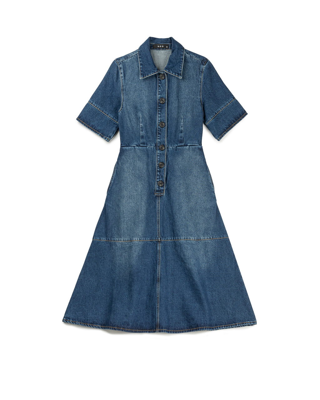Short Sleeve Denim Dress