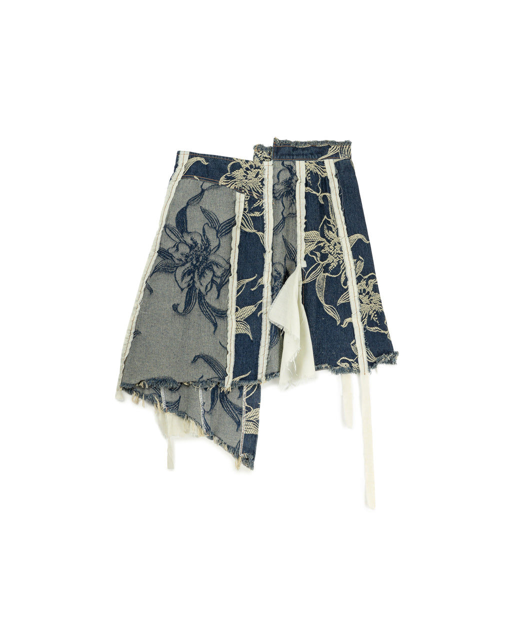 New Chinese Denim Irregular Skirt