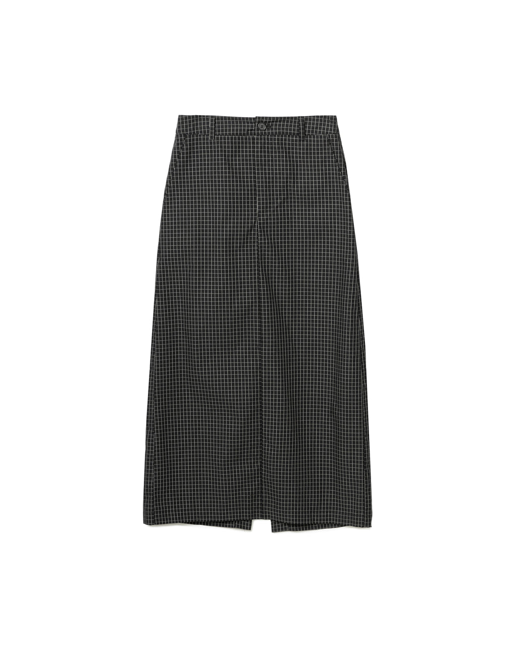 Grid Print A-Line Skirt