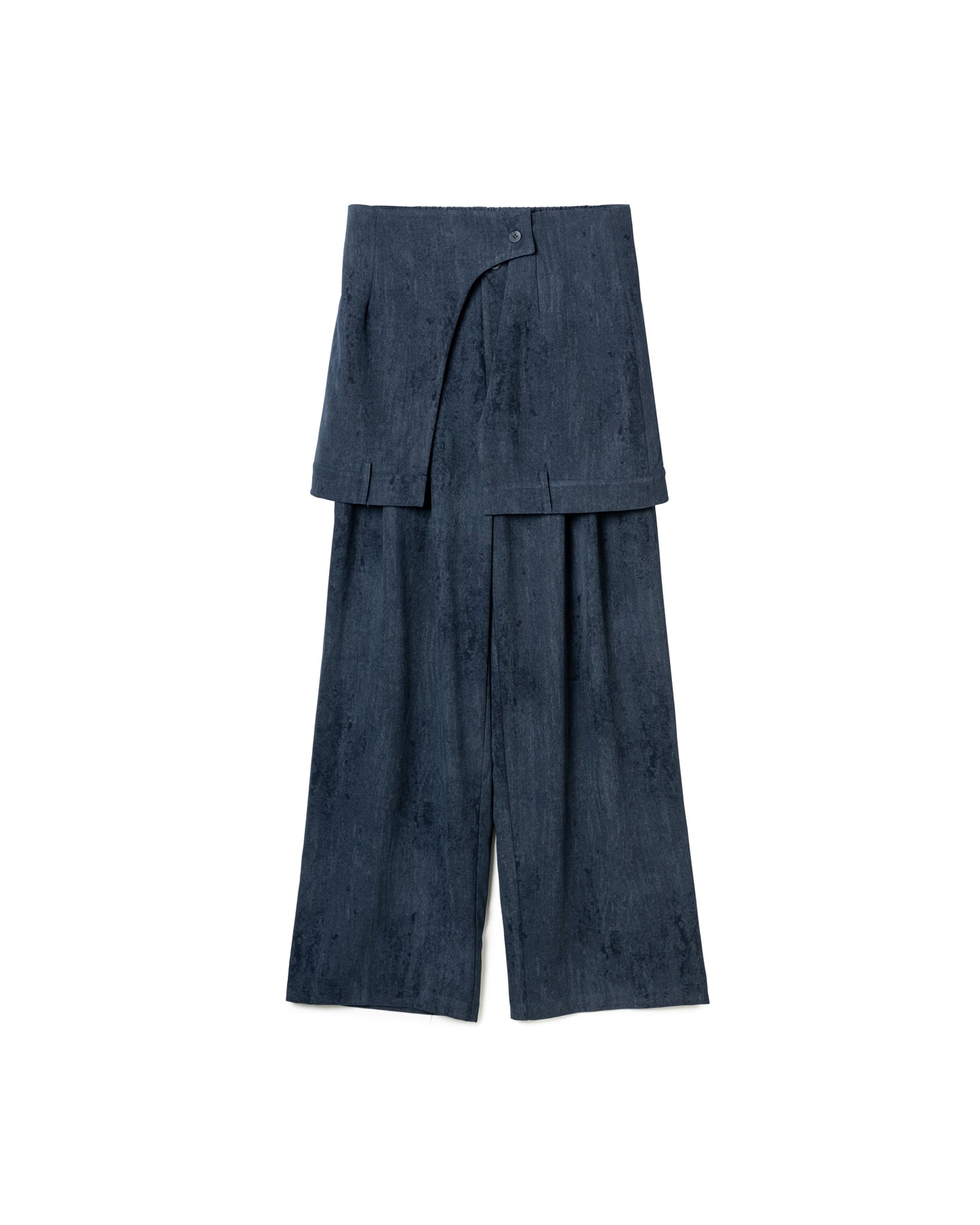Asymmetric Layered Wrap Pants