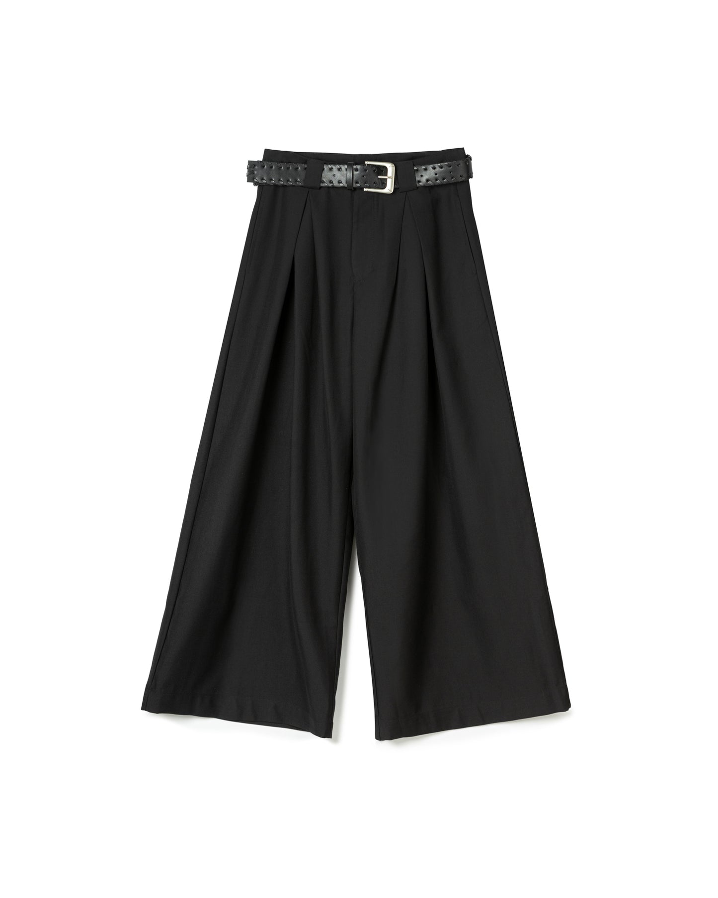 Pleated Wide-Leg Trousers