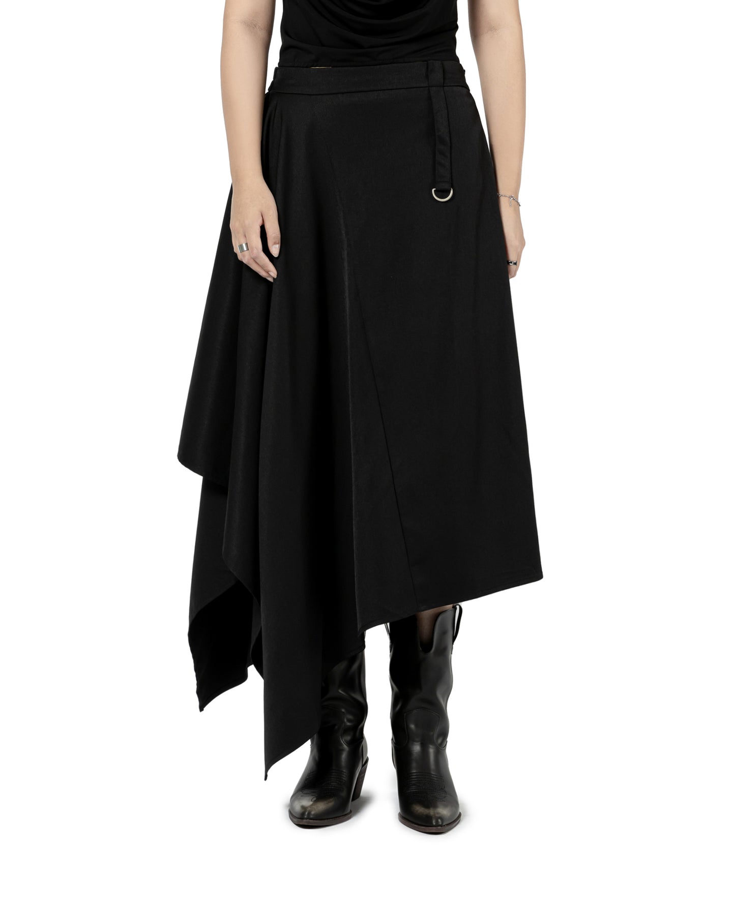 Asymmetric Midi Skirt