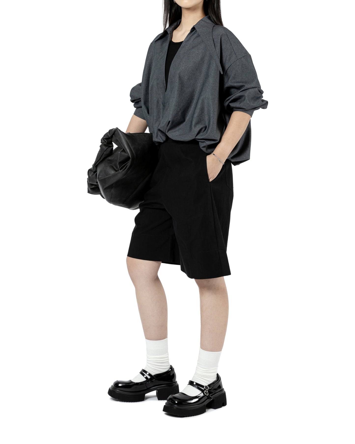 V-neck Overlay Shirt