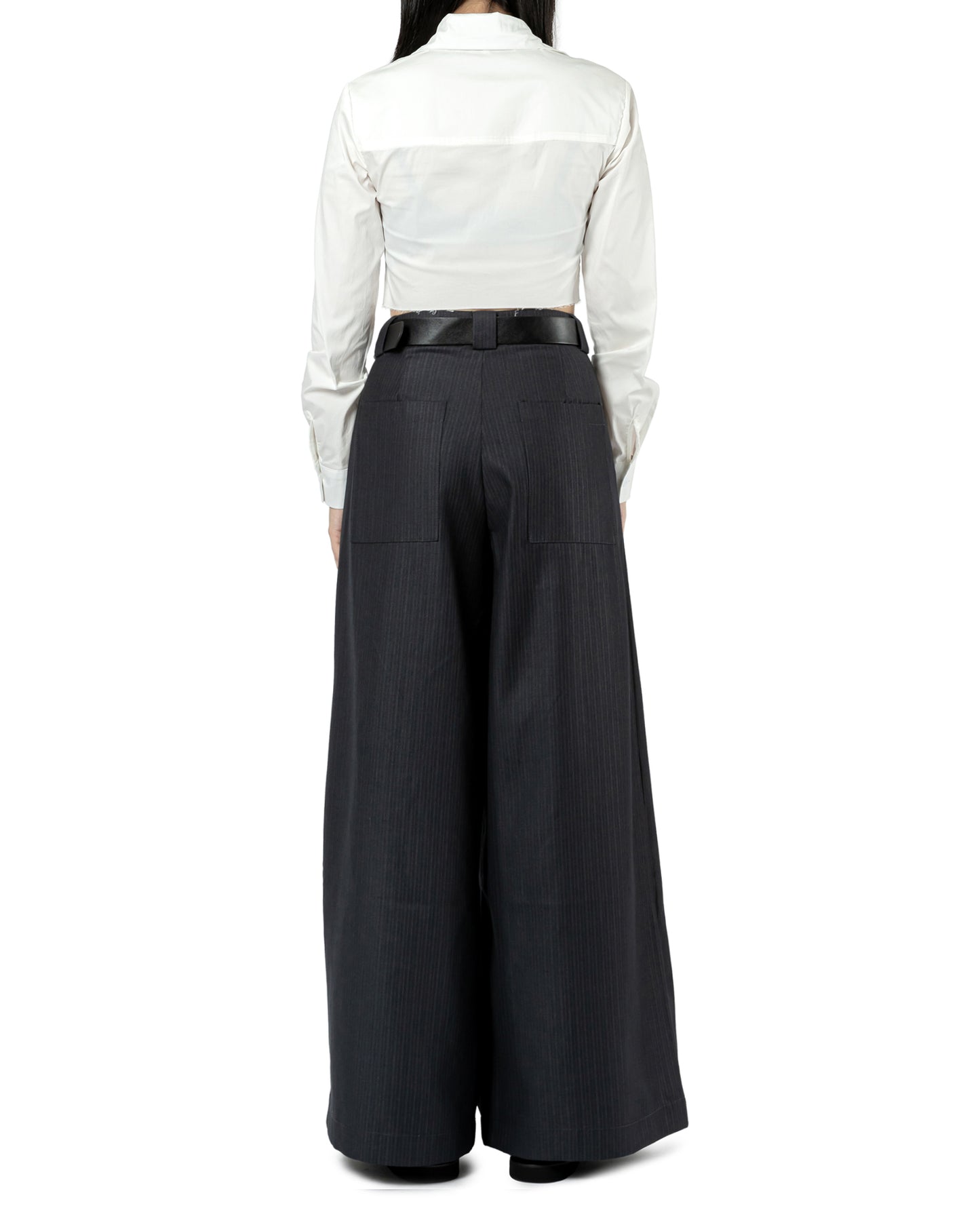 Pleated Wide-Leg Trousers
