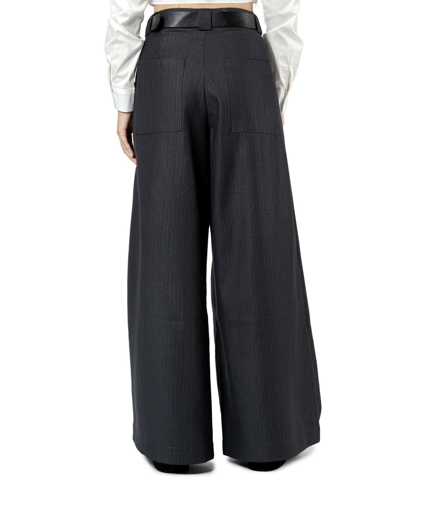Pleated Wide-Leg Trousers