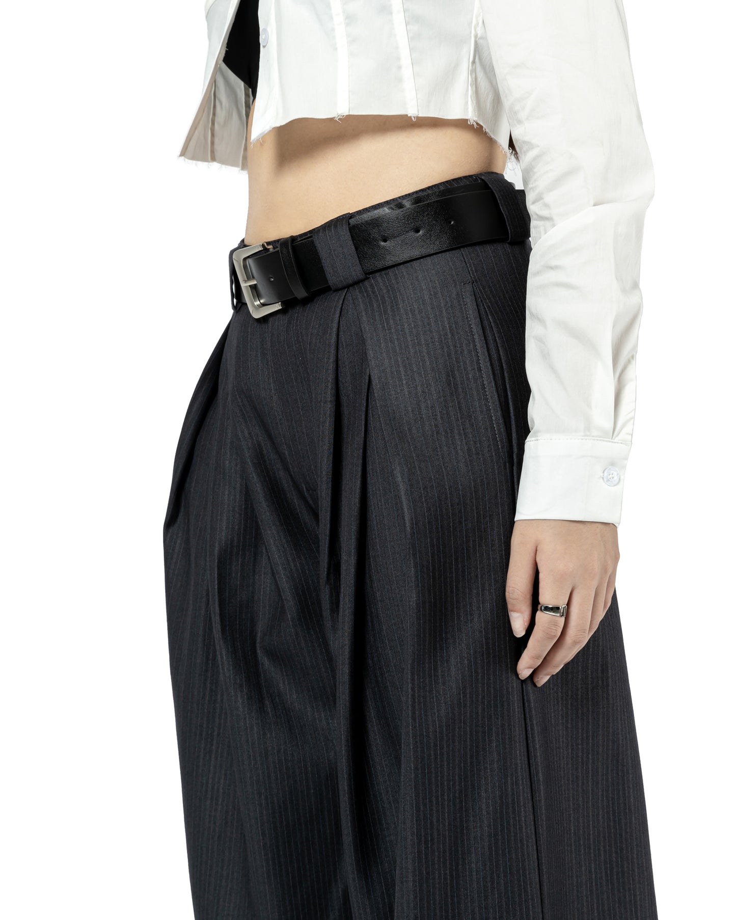 Pleated Wide-Leg Trousers