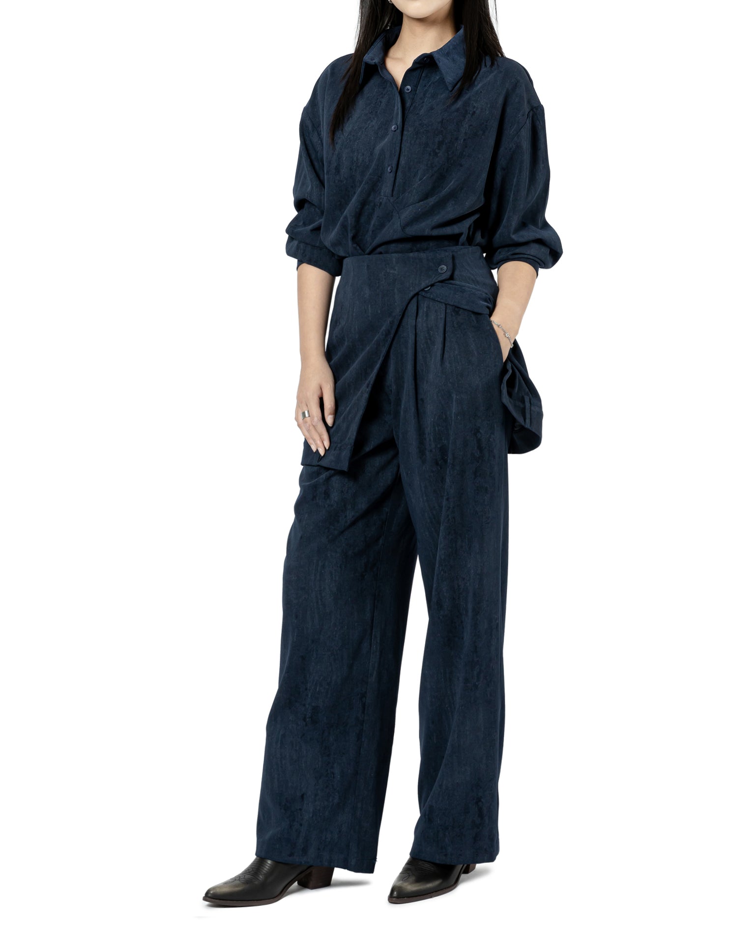 Asymmetric Pocket Overshirt