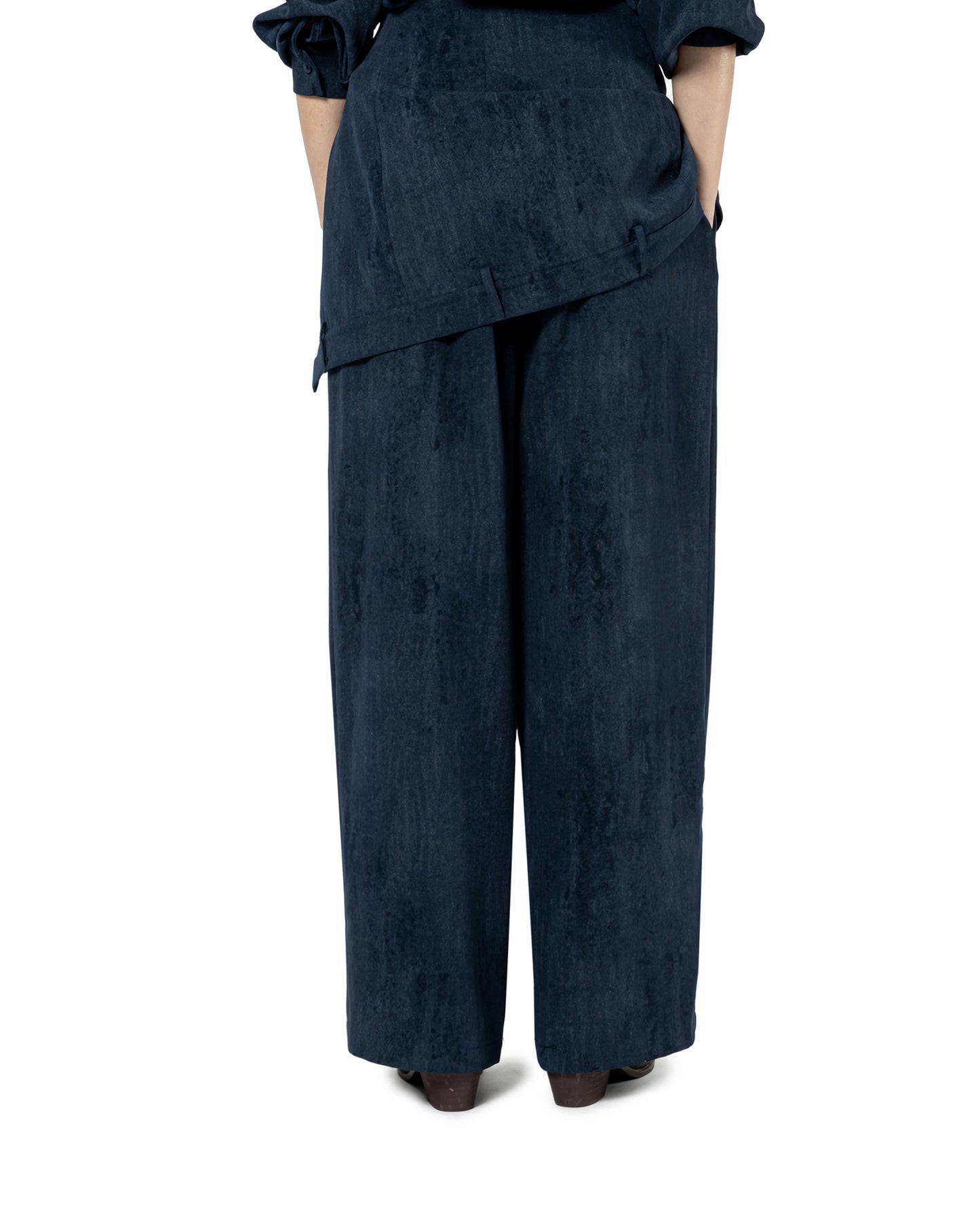 Asymmetric Layered Wrap Pants