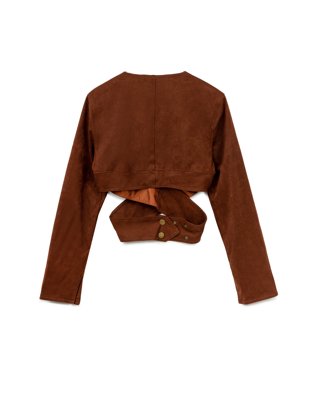 Suede Cross-Front Blazer