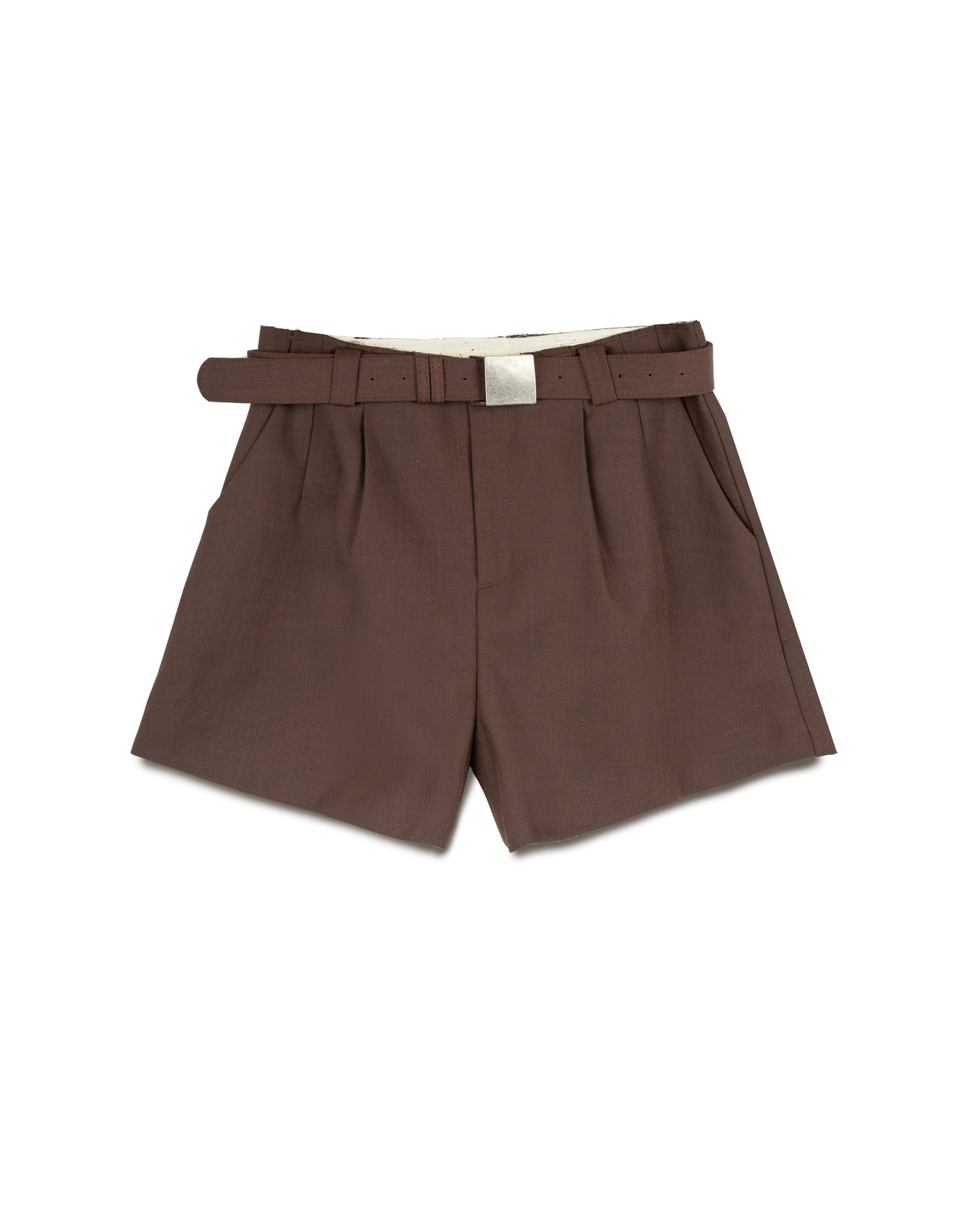 Short Pants with Buckle Belt