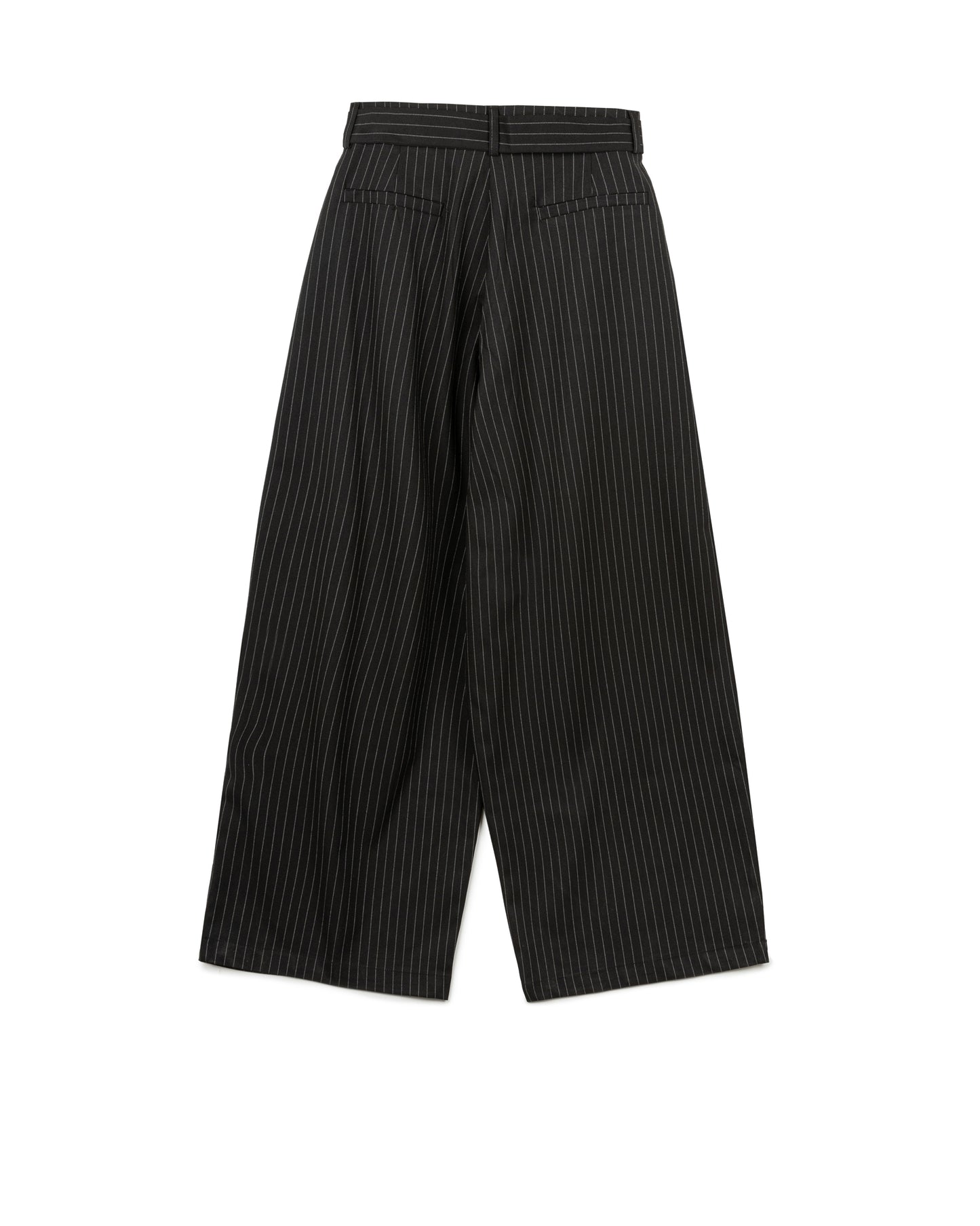 Pinstripe Tie-Waist Wide Leg Pants