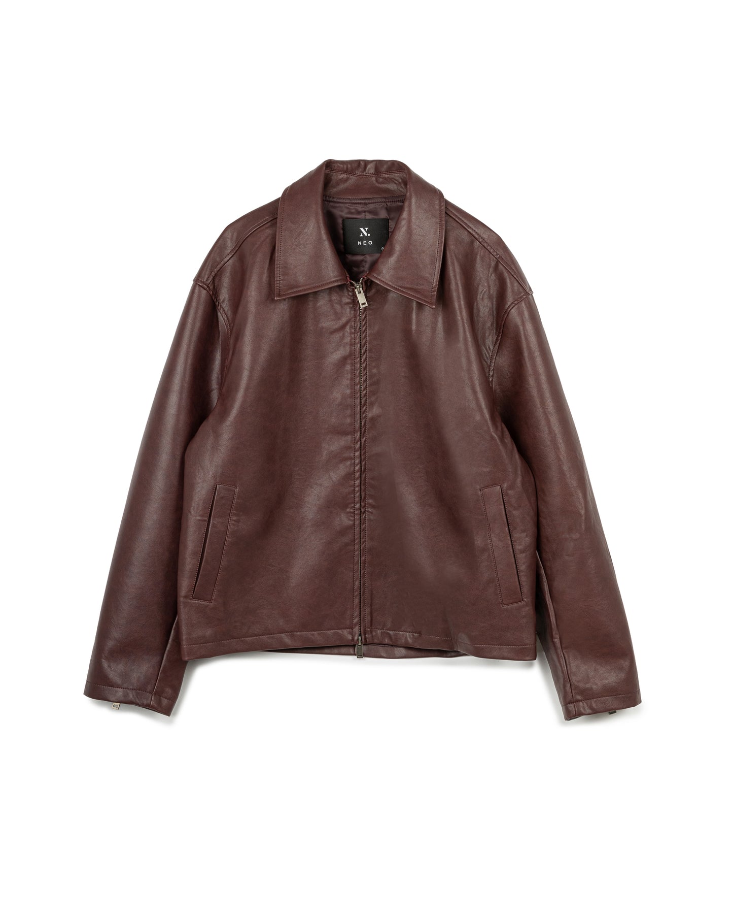 Classic Bomber-Style Leather Jacket