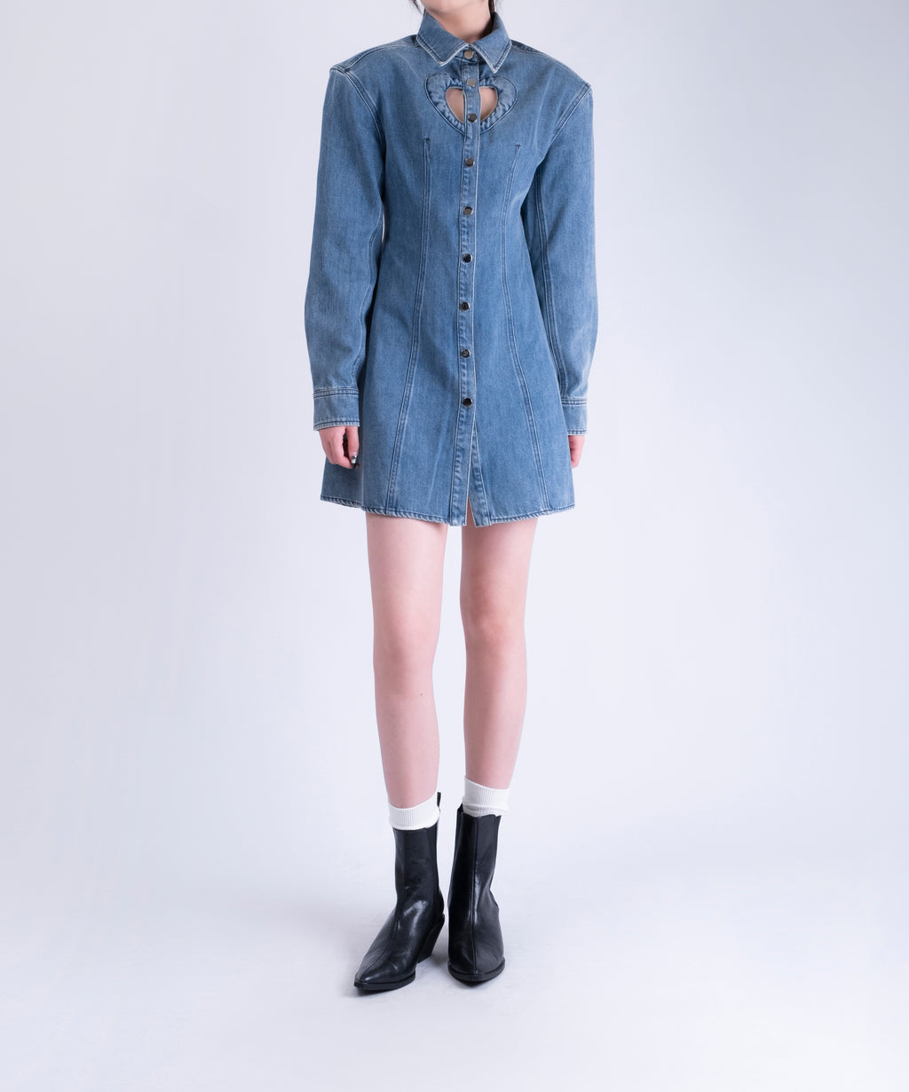 Love Cutout Denim Dress