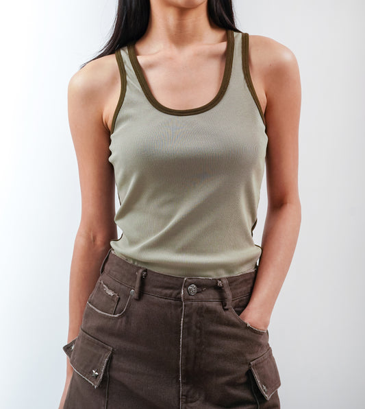 Contrast Trim Tank Top